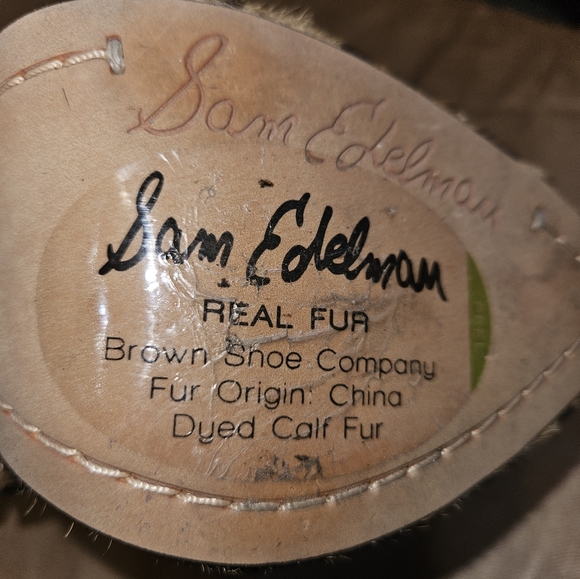 Sam Edelman Ria Leather Leopard Print Calf hair platform stiletto ankle booties - Picture 3 of 7